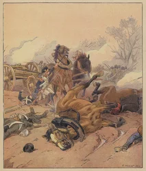 Franska trupper som erövrade fiendens linjer i slaget vid Wissembourg, franska revolutionskrigen, 1793
